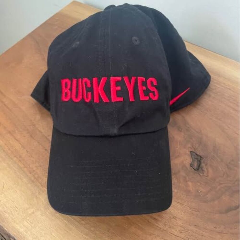 Nike Mens Black Ohio State Buckeyes On-Field Hat Dad Cap